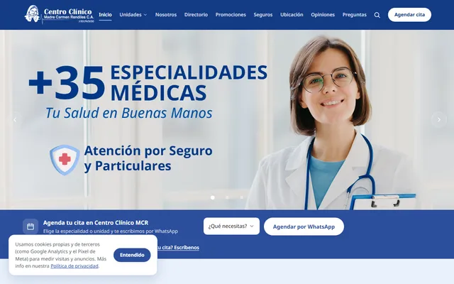 Captura de Centro Clínico Madre Carmen Rendiles
